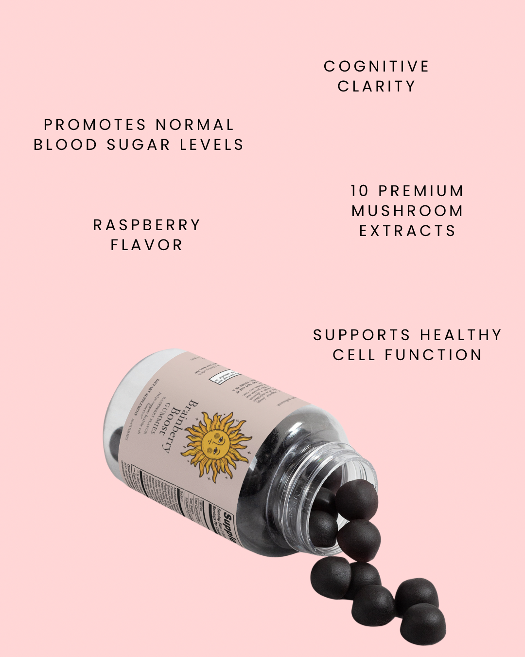 Sol Brainberry Boost (Mushroom Extract Complex Gummies)